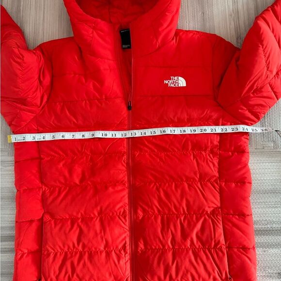 The North Face Mens Large Aconcagua 3 Puffer Fiery Red Down Jacket Zip - Picture 8 of 9